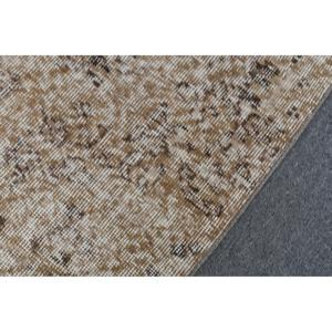 2.9x10.7 ft Turkish <b>Runner</b> <b>Rug</b>, Vintage Brown Floral <b>Rug</b> - Product Image 5