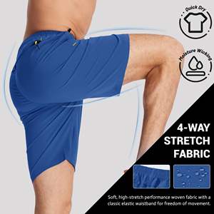Polyester Spandex Fitness Running <b>Shorts</b> Sports <b>Men</b> Gym Sportswear <b>Elastic</b> <b>Waistband</b> Side Pocket Comfort <b>Men's</b> <b>Shorts</b> - Product Image 4
