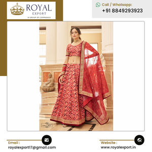 Última colección de ropa étnica india arte seda Lehenga Choli con bordado Zari trabajo para boda y fiesta - Product Image 3
