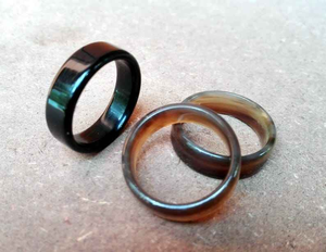 Anillo de Cuerno de Búfalo Pulido, Ecológico, Duradero y Ligero para Hombre y Mujer, Anillo de Dedo de Moda por saniya handicraft - Product Image 5
