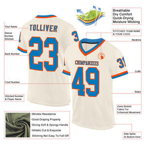 Elite Mesh Authentic Throwback Football Jersey Club Team Uniform Game Ready Ropa deportiva para partidos de entrenamiento universitario juvenil - Product Image 6