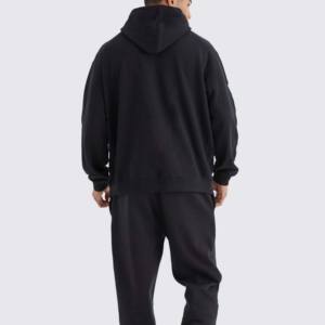 เสื้อฮู้ดซิปเต็มตัวผ้าฟลีซคอตตอน 100% แบบกำหนดเองสำหรับผู้ชายและเด็กผู้ชาย สไตล์ใหม่สำหรับฤดูหนาว พร้อมโลโก้ปัก - Product Image 4