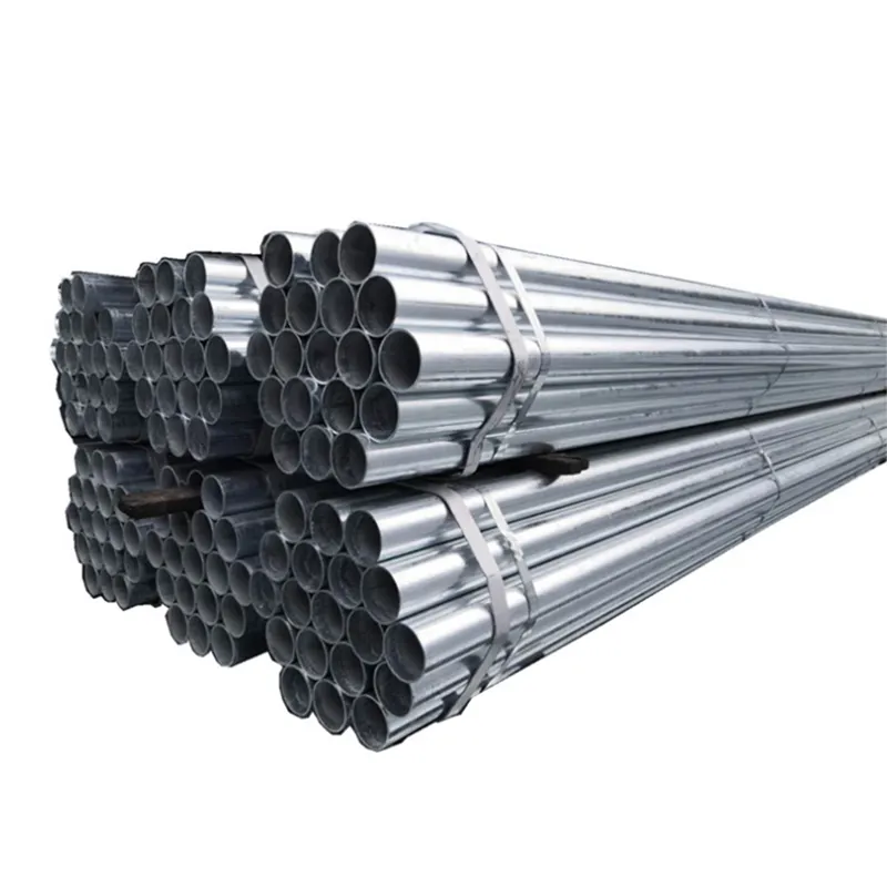 Sch40 tubo d'acciaio rotondo zincato tubo d'acciaio saldato tubo di rivestimento zincato tubo metallico per ponteggi e strutturali