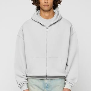 Men's Black <b>Hoodie</b> with Comfortable Faux <b>Fur</b> Lining Zipper-up Style Fashionable for Autumn - Product Image 1