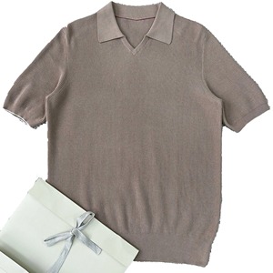 Polo décontracté en tricot de coton pour hommes, printemps et été, T-shirt à revers décontracté à la mode, T-shirt simple et de grande taille pour hommes - Product Image 4