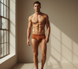 Calzoncillos de Algodón para Hombre, Color Marrón Natural, Tejido Suave, Elástico y Transpirable, Equilibrado para la Comodidad Diaria - Product Image 3