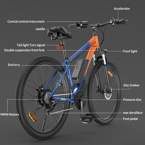 Vélo électrique pour adultes 1000W Peak, vélo électrique 29 pouces, 55 miles + 20MPH Vélos électriques pour adultes pour route, sable, montagne - Product Image 3