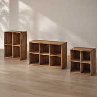 Meuble de rangement en bois moderne multi-sections pour salon, organisation de la maison