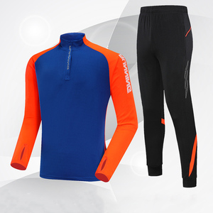 Stock Comfortable Long <strong>Half</strong> Zipper Soccer Jackets Lapel Jogging Quality Training Set Winter Warm Full Size Coat