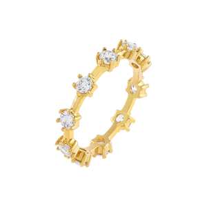 Fashion Jewelry 18K Gold Plated <b>Stainless</b> <b>Steel</b> Zircon <b>Rings</b> Wedding and Engagement Promise <b>Rings</b> Jewelry for Women - Product Image 4