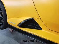 Fibre de carbone sèche 2019 à 2023 Lamborghini Huracan EVO & RWD & Spyder Conduit d'air de jupe latérale pour jupe latérale Huracan