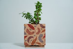 Tendance Design Plume Imprimé Jardinière De Table Pots De Fleurs De Table Jardinières pour La Maison Restauration Décor pour Usage Résidentiel - Product Image 2