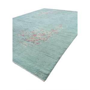 Alfombras de Lana Anudadas a Mano Aalam Azules, Alfombras de Yute con Patrón Floral Abstracto para el Hogar, para Sala de Estar, Dormitorio, Pasillo-Pae-5972 - Product Image 2