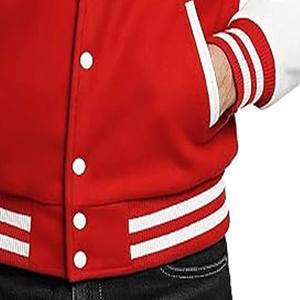 Varsity Jacket para hombre Mangas Varsity Jacket / Custom Factory Made Blank Leather Cotton/Fleece High Quality - Product Image 3