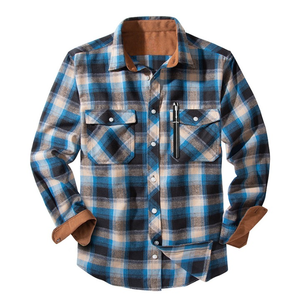 Ingrosso a asciugatura rapida con <span class=keywords><strong>colletto</strong></span> largo <span class=keywords><strong>tipo</strong></span> Plus Size Casual <span class=keywords><strong>camicia</strong></span> Outwear da uomo - Product Image 1