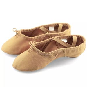 Zapatos de Ballet de lona elástica para mujer, zapatillas de baile, suela dividida para niña - Product Image 3