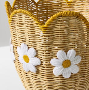 ตะกร้าหวายสานด้วยมือสไตล์วินเทจพร้อมฝาปิดตะกร้าขนมหวายสไตล์โบฮีเมียนสำหรับจัดระเบียบในบ้าน - Product Image 2