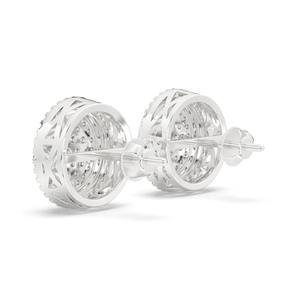 Pendientes de tuerca de diamante de corte redondo clásico de la mejor calidad para mujer para bodas o regalos - Product Image 4