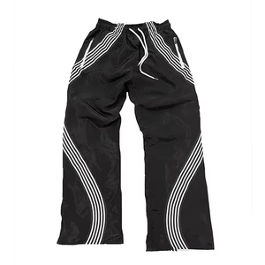 2026 <b>Men's</b> High Quality Cotton <b>Baggy</b> <b>Trouser</b> with Custom Logo Mid Waist Straight Pattern Windproof Feature Low Price - Product Image 3