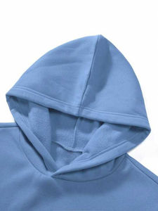 Sudadera con capucha de algodón 100% Premium personalizada para hombre, jersey de entrenamiento de invierno de peso pesado con estampado DTF, forro polar de poliéster, diseño liso - Product Image 4