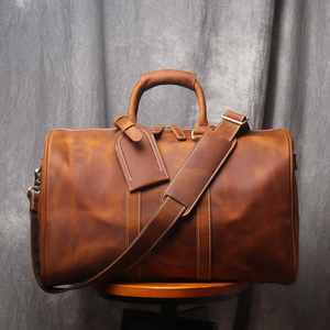 Genuine Leather Travel <b>Bag</b> Wholesale High Quality Overnight Leather Duffle <b>Bag</b> Customizable Design Large Capacity <b>Weekender</b> <b>Bag</b> - Product Image 6