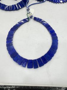 Natural Blue Lapis Lazuli Fancy Shape Necklace 20 Inches Blue Lapis Lazuli - Product Image 5