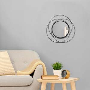 Espejo de pared de Metal elegante dorado luminoso, diseño Art Deco para impresionantes detalles en el hogar y un Interior moderno refinado - Product Image 3