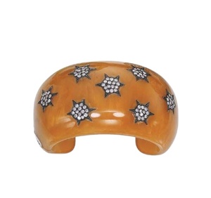 Best Quality Acrylic Handmade <b>Bangle</b> <b>Bracelet</b> for Women Simple Style Resin Decoration with Flower Pattern for Gifts Wadding - Product Image 6
