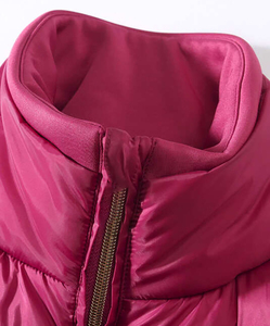 Chaleco acolchado transpirable Formal con cremallera completa, detalle de botones para el uso diario estable, forro polar suave, ribete interior acanalado para montar en primavera - Product Image 3