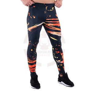 Leggings de gymnastique taille haute XL XXL pour hommes pantalon de compression à séchage rapide taille élastique collants de course à pied coupe ajustée été ODM Spandex - Product Image 1