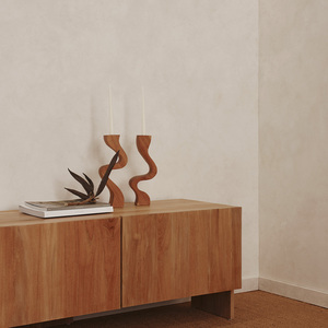 Portavelas de madera de lujo agrega un toque rústico sofisticado, acogedor y elegante a los espacios de comedor del dormitorio - Product Image 2