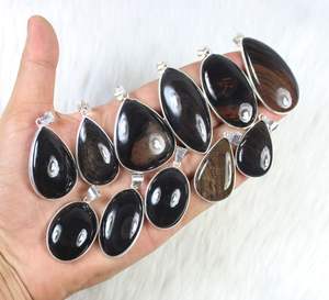 จี้อัญมณีทองแดงออบซิเดียนสไตล์โบฮีเมียนพร้อมชุดกรอบสำหรับเป็นของขวัญ - Product Image 4