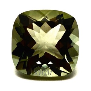 พลอยปรัสซิโอไลต์สีเขียวธรรมชาติ ขนาด 14 มม. ทรงทริลเลียนเจียระไน สำหรับแหวน จี้ และเครื่องประดับชั้นดี - Product Image 1