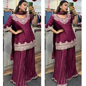 Conjunto de traje Salwar Kameez paquistaní bordado de primera calidad para ropa de fiesta de boda de mujer a precios mayoristas - Product Image 5