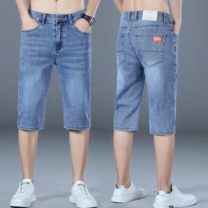 Design en coton biologique à séchage rapide Jeans pour hommes Short en jean respirant décontracté de qualité supérieure Nouveau short personnalisé imprimé de pierres - Product Image 1