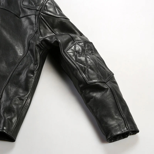 Vestes en cuir et toile personnalisées en gros, vêtements d'extérieur décontractés, coupe-vent, imperméables, col montant matelassé pour l'hiver - Product Image 3