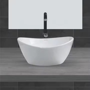 Nouveau design de table de salle à manger petits lavabos carrés en céramique pour toilettes Lavabo en porcelaine évier de salle de bain articles sanitaires - Product Image 3