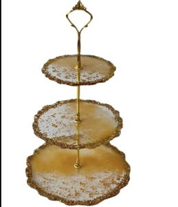 Soporte para Tartas de resina hecho a mano, diseño de 3 niveles para ocasiones especiales, hecho por Tayyab Handicraft - Product Image 5
