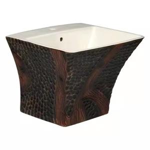 Siège de toilette suspendu au mur européen certifié CE sans rebord rond/carré effet bois naturel placard à eau en céramique ensembles muraux - Product Image 4