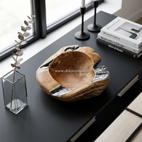 Bols décoratifs écologiques en bois et en aluminium, couleur et design personnalisés, style moderne, décoration intérieure