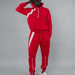 Survêtement en nylon personnalisé de haute qualité pour hommes pour l'entraînement coupe-vent d'automne respirant avec motif solide à capuche zippé pour le jogging - Product Image 1