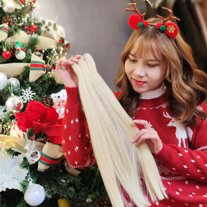 Extensiones de cabello Remy humano virgen 2025 recto de trama de Vietnam 100% extremos súper dobles dibujados Venta caliente precio al por mayor - Product Image 1