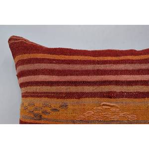 Kilim de lana marrón de 16x24 pulgadas, almohada de lujo, técnica tejida con estampado Floral y Vintage portátil para ropa de cama - Product Image 2