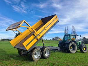 Remolque Agrícola Usado de 2 Ejes, Remolque Volquete para Tractor, Remolque Agrícola de Servicio Pesado para Cultivos, Fertilizantes y Materiales, Precios con Descuento - Product Image 4