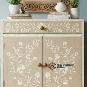 ตู้เก็บดอกไม้ฝังกระดูกสีเบจทำด้วยมือคุณภาพพรีเมี่ยมสำหรับทางเข้าหรือห้องรับประทานอาหารและห้องนอนเน้นเสียงปริมาณมาก - Product Image 5