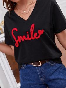 Camisetas de chenilla para mujer, camiseta informal para mujer, camiseta de gran tamaño para mujer - Product Image 5