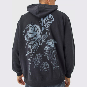Sweats à capuche unisexes au design imprimé personnalisé Vente en gros New Street Fashion Heavyweight Unisex Couple Basics Hoodies - Product Image 3