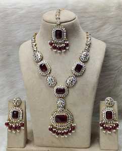 New Arrival Unique Kundan Stone With Pearl Brass <b>Necklace</b> for Ethnic Party Wear for Wedding Engagement and Anniversary - Product Image 3