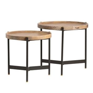 Offre spéciale Table de canapé ronde en bois de manguier naturel fait à la main Table basse Meubles de salon pour un usage domestique - Product Image 5