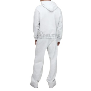 Ensemble de survêtement décontracté pour homme en coton 100% - Pull oversize, pantalon de jogging léger et sweat à capuche - Idéal pour l'hiver - Product Image 2